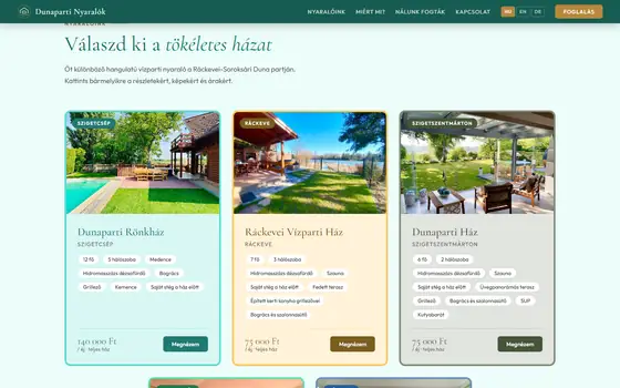 Dunaparti Nyaralók: a nyaralók kártyái